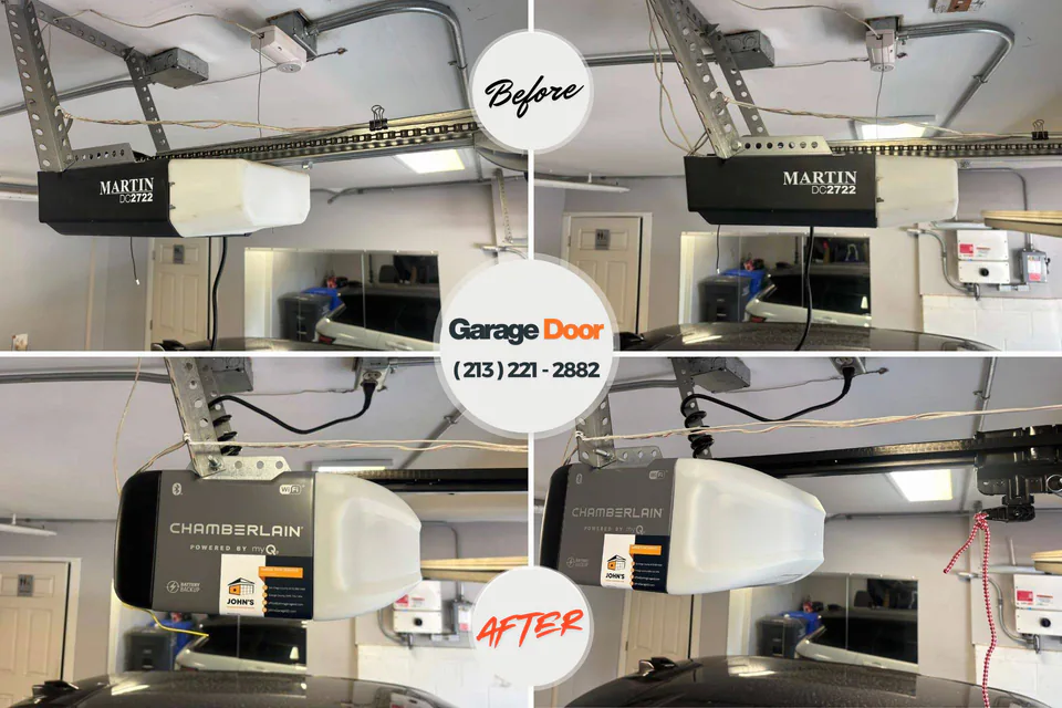 Before and after: garage door company Kingstown, MD